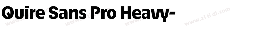Quire Sans Pro Heavy字体转换